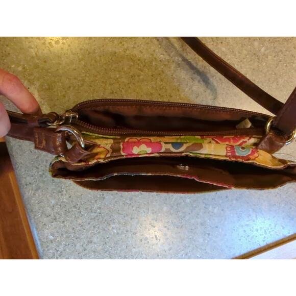 Rosetti Floral Crossbody Shoulder Purse adjustable strap Leather Bow 8 x 6 x 3 - Picture 11 of 12